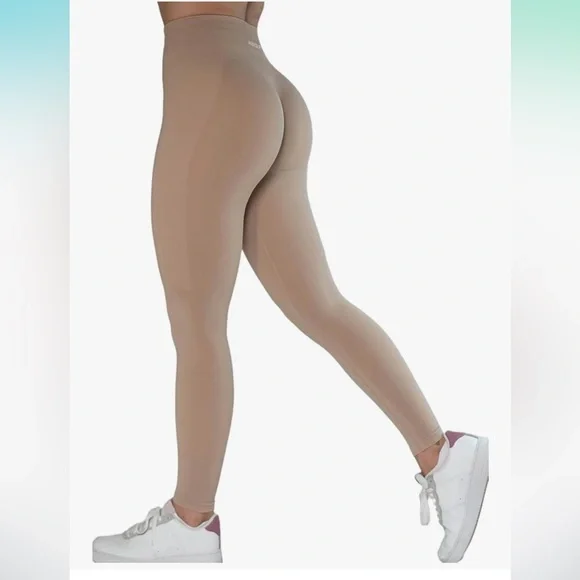 AUROLA Workout Leggings Seamless Scrunch Tights Tummy Control Gym Fitness NWOT. - Picture 3 of 12